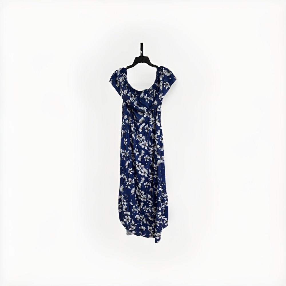 Lanisen womens DRESS navy floral stretch summer style XL BRAND NEW C85 - Picture 5 of 5